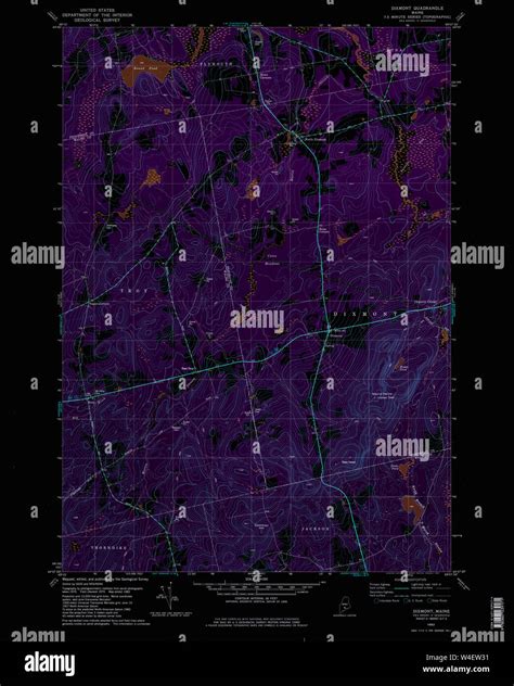 Maine USGS Historical Map Dixmont 105079 1982 24000 Inversion ...