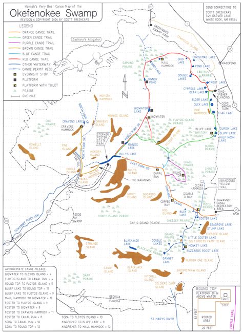 Map of the Okefenokee Swamp