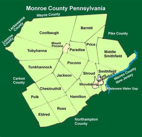 Monroe County Map Pa - Nat Laurie