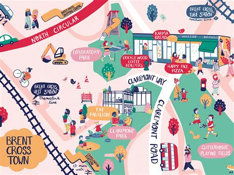 Local illustrator Martin Le Lapin Maps Out Brent Cross Town