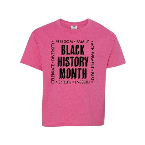 Black History Month-celebrate Youth T-Shirt - Walmart.com - Walmart.com