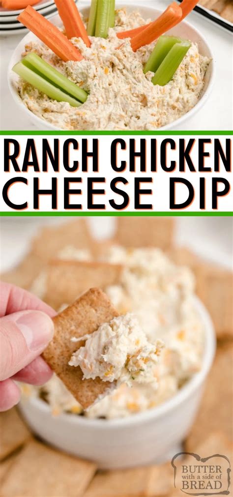 RANCH CHICKEN CHEESE DIP - Butter with a Side of Bread