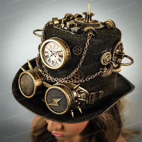 Steampunk Hat Gold Steampunk Goggles Headpiece Goggle Top - Etsy