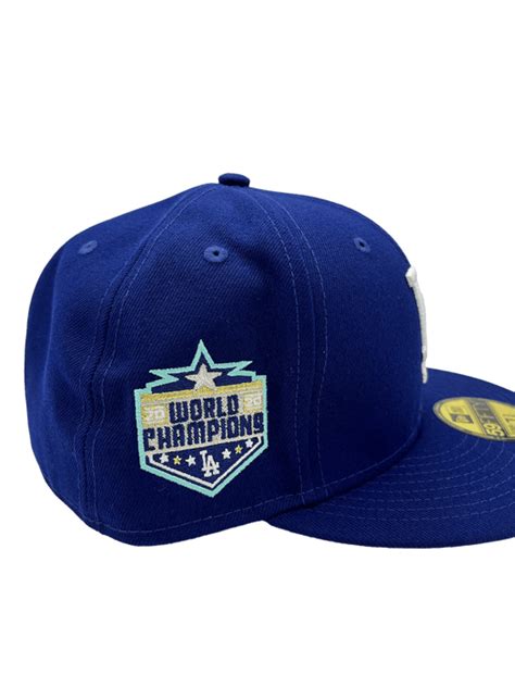 Los Angeles Dodgers New Era Custom 59Fifty Blue/Mint Visor Patch Fitte — Pro Image America