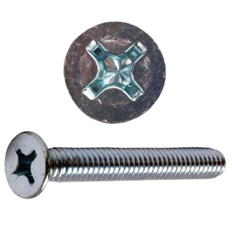 #10-32 x 2-1/2" Phillips Flat Head Machine Screw, Zinc Plated - Hi-Line Inc.