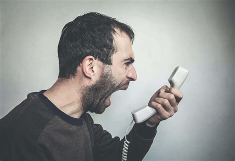 Angry man shouting on phone. | Miradorus