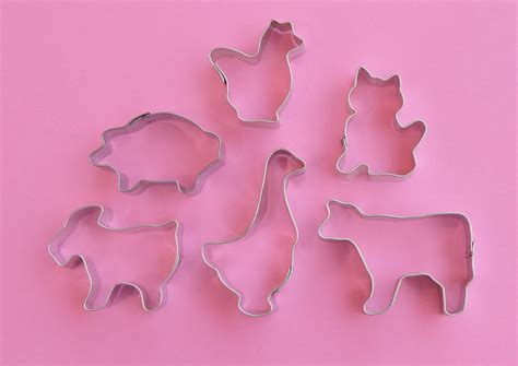 Farm Animal Mini Cookie Cutter Set - Etsy