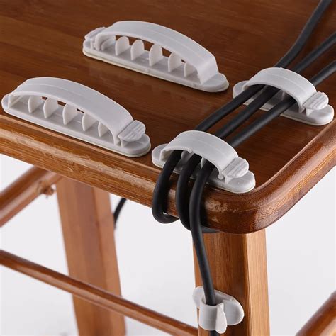 10Pcs/Sets Cable Winder Organizer Wire Storage Charger Cable Holder Clips Earphone Cable for MP3 ...