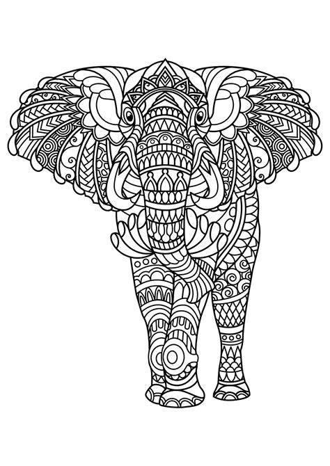 Elephants to color for children - Elephants Kids Coloring Pages