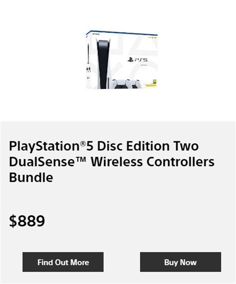 PlayStation®5 Disc Edition - Two DualSense™ Wireless Controllers Bundle ...