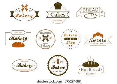 Bakery Badges Vector Logos Stock Vector (Royalty Free) 395294689 | Shutterstock