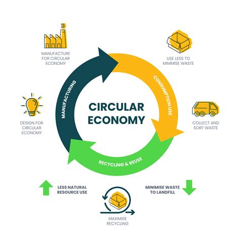 The vector infographic diagram of the circular economy concept has 3 ...