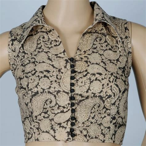 15 Stunning Collar Neck Blouse Designs for all Seasons | Bling Sparkle