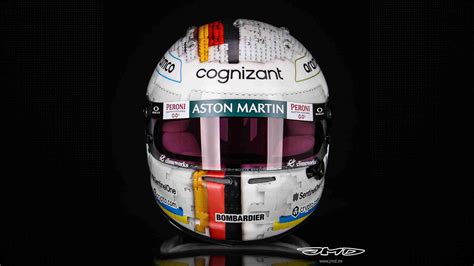 Formula Sebastian Vettel 2022 Racing Helmet Aston Martin Season's Year ...