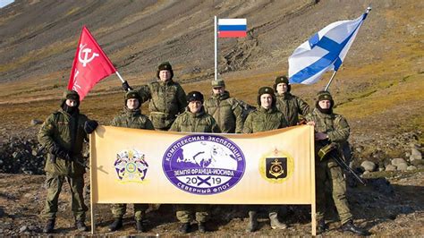 Russian Military Plants Flag at Northernmost Point of Eurasia - The Moscow Times