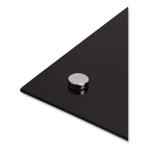 Glass Dry Erase Board, 47 x 35, Black Surface - Reparto