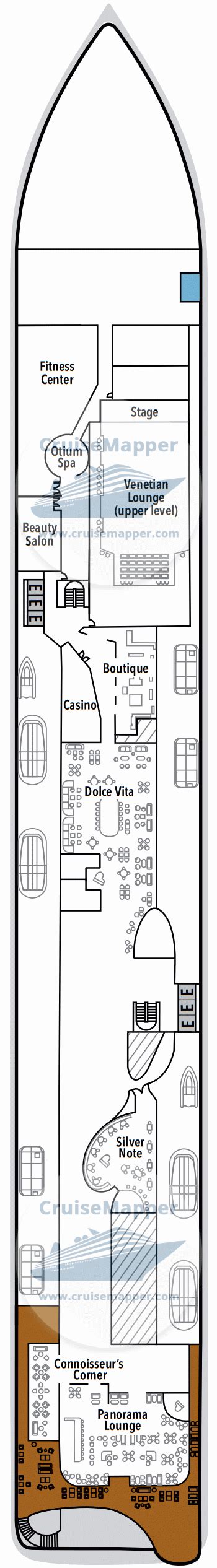 Silver Nova deck 5 plan | CruiseMapper