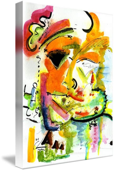 "Modern Abstract Face Mask Watercolor Painting" by Ginette Callaway | Modern art abstract, Art ...