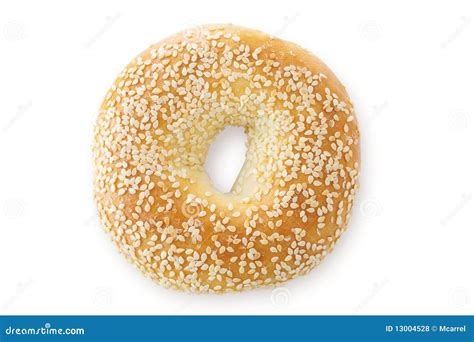 Sesame Seed Bagel, Viewed From Above Stock Photo - Image: 13004528