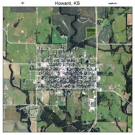 Aerial Photography Map of Howard, KS Kansas