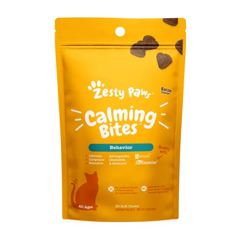 Zesty Paws Calming Bites, Stress Relief Supplement for Cats, 30 Count - Walmart.com