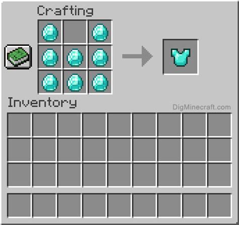 How to make a Diamond Chestplate in Minecraft