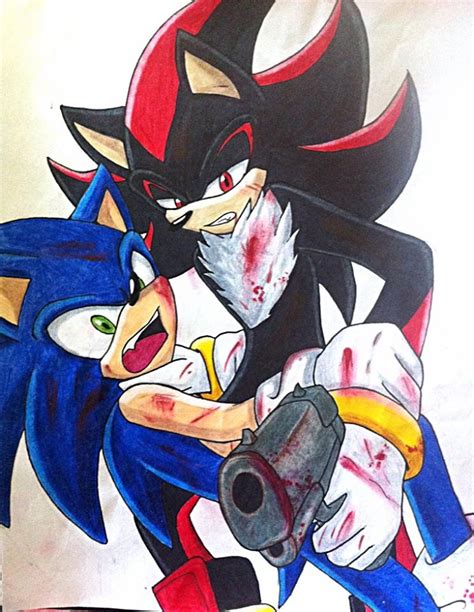 Shadow Vs Sonic by cassidythehedgehog1 on DeviantArt