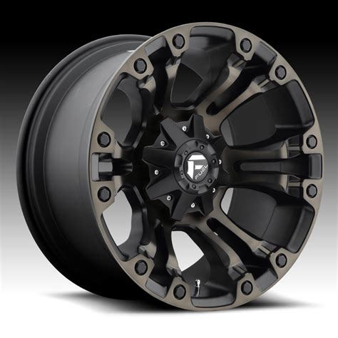 Fuel Vapor D569 Matte Black Machined w/ Dark Tint Custom Truck Wheels ...