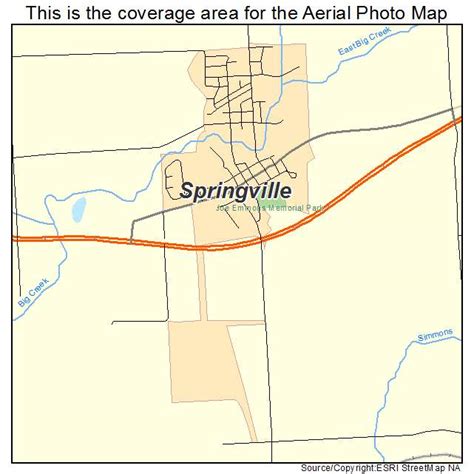 Aerial Photography Map of Springville, IA Iowa