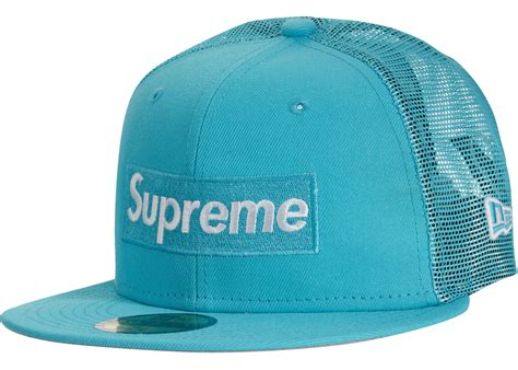 Supreme Box Logo Mesh Back New Era Hat (SS23) Blue - SS23 - US