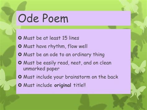 PPT - The “Ode” Poem PowerPoint Presentation - ID:1972118