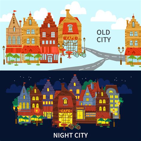 City Banner Set 466376 Vector Art at Vecteezy