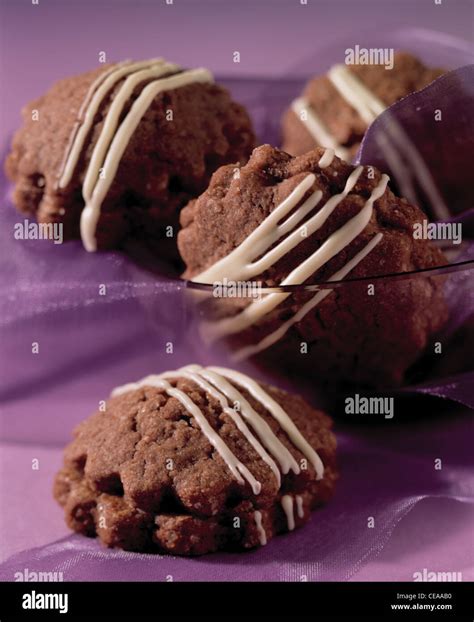 Chocolate - almond paste - cookie Stock Photo - Alamy