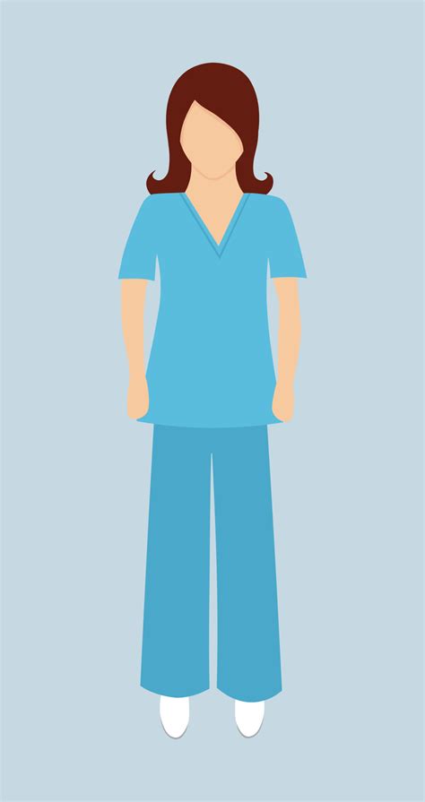 Woman nurse in blue uniform. Vector illustration 22317170 Vector Art at ...