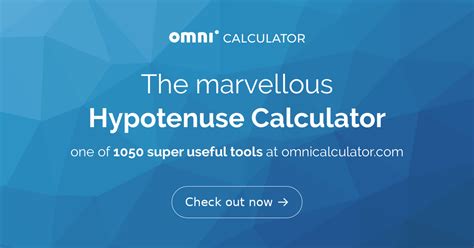 Hypotenuse of a Triangle. Calculator | Formulas - Omni