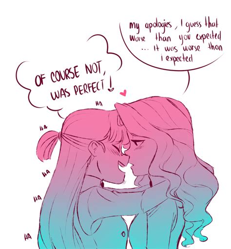 Akko x Diana kiss [Little With Academia] : wholesomeyuri