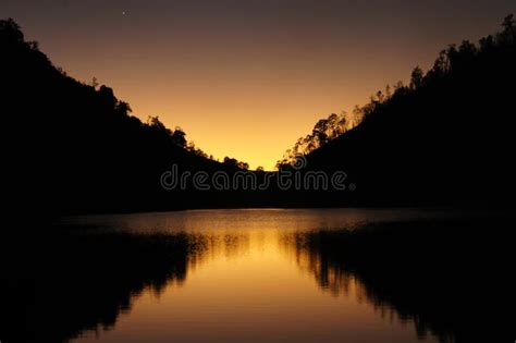 Lake Ranu Kumbolo on Mount Semeru at Sunrise Stock Image - Image of ...