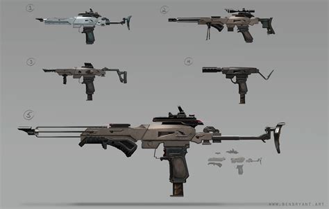 Ben Bryant Concept Art - old pulp laser rifle