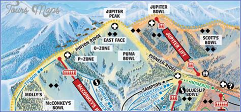 Park City Mountain Resort Map - ToursMaps.com