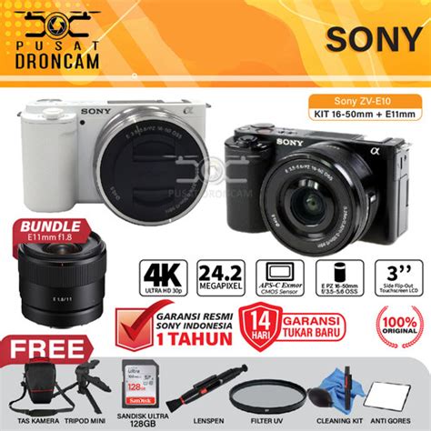 Promo Sony Alpha ZV-E10 Kit 16-50mm + E 11MM f1.8 Mirrorless Original ...