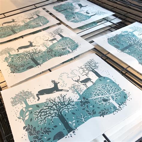 Screen Printing Process — Folded Forest