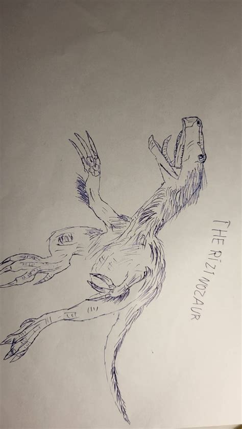 Jurassic World Therizinosaurus drawing by RacingRaptor13 on DeviantArt