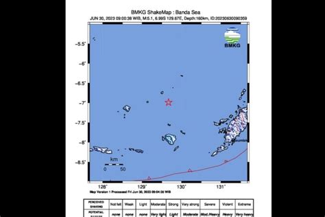 BMKG records tectonic earthquake in Banda Sea - ANTARA News