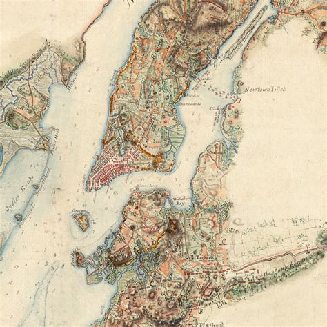 New York 1776, 1777, NY Campaign, Revolutionary War, HQ Map | Battlemaps.us