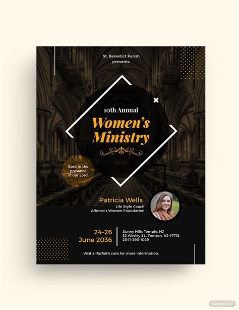 Women's Ministry Flyer Template in PSD, InDesign, Pages, Illustrator ...