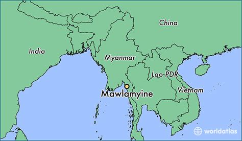 Where is Mawlamyine, Myanmar? / Mawlamyine, Mon Map - WorldAtlas.com