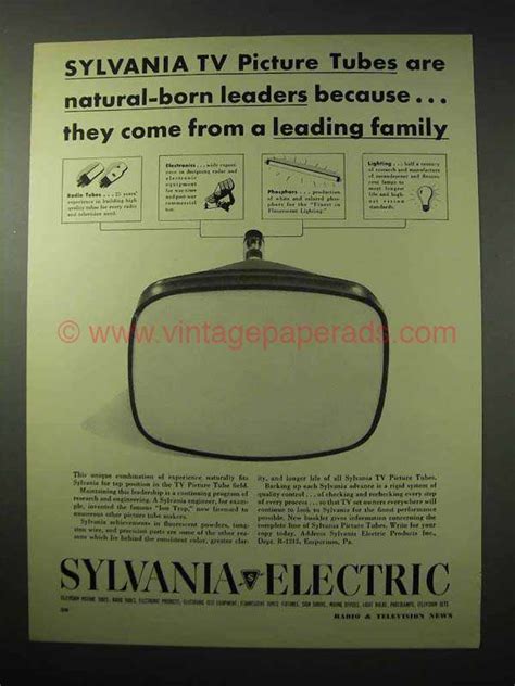 1950 Sylvania TV Picture Tubes Ad - A Leading Family-BK0808