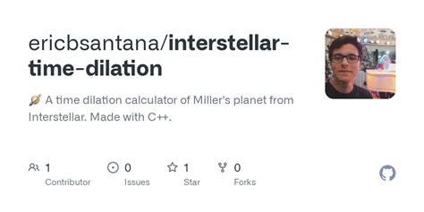 GitHub - ericbsantana/interstellar-time-dilation: A time dilation ...