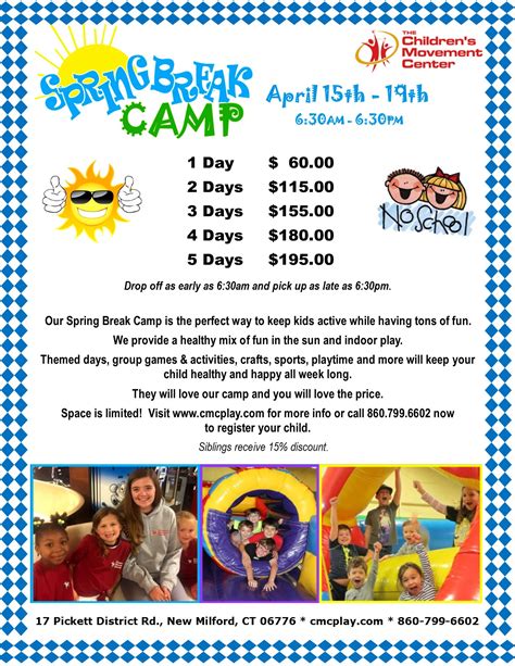 Spring Break Camps at The Children's Movement Center | Macaroni KID ...