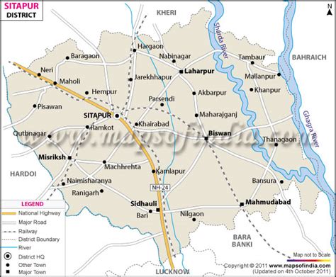 Sitapur District Map